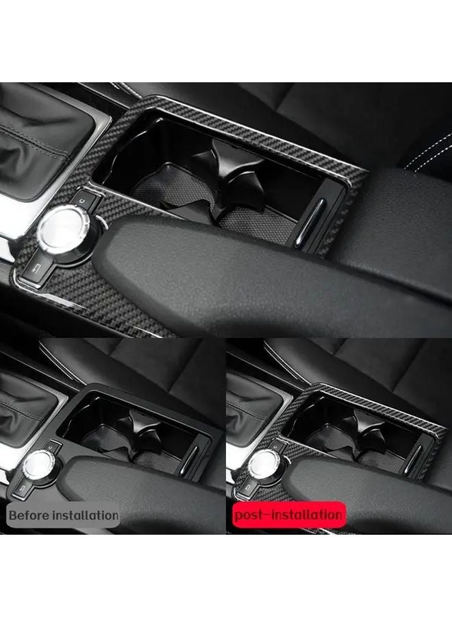 Right Hand Drive Water Cup Panel Decoration Carbon Fiber For Mercedes Benz C Class W204 2007 2014 - Image 4